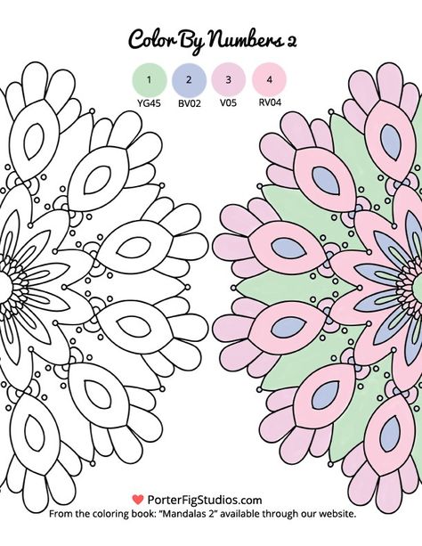 Kindergarten Color By Number, Adult Color By Number, Number Printables, Spongebob Coloring, Color By Number Printable, Kindergarten Colors, Rangoli Patterns, Pattern Coloring Pages, Geometric Mandala