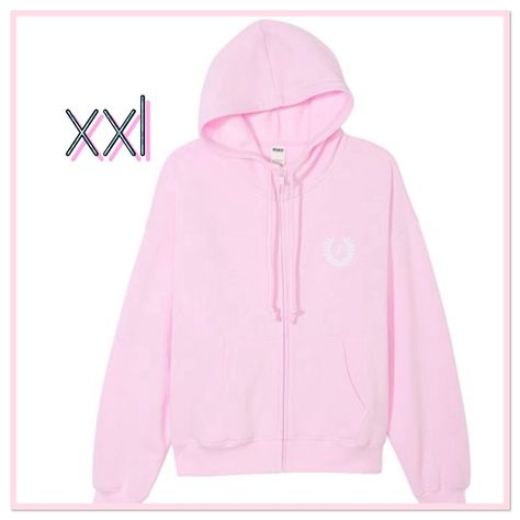 Spring Orchid Full Zip Fleece Hoodie From The Ivy Logo Collection Cozy Oversized Fit 30” Body Length Adjustable Hood With Draw Cord Side Pockets ** Last Few The Matching 2pc Crew Sweatshirt & Pants Also Listed ** Bundle & Save** Victoria Secret Pink Sweatshirts, Vs Pink Hoodie, Pink Hoodie Victoria Secret, Body Suit With Shorts, Cowl Neck Sweatshirt, Quarter Zip Sweatshirt, Half Zip Pullover, Colorful Hoodies, Comfy Casual