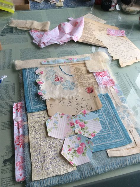 Only Two Autumn Workshops? Gasp! - Ali Ferguson Ali Ferguson, Fabric Collage Ideas, Textile Collage, Craft Workshop, Textile Art Embroidery, Fabric Journals, Stitch Book, Handmade Journals, Fabric Book