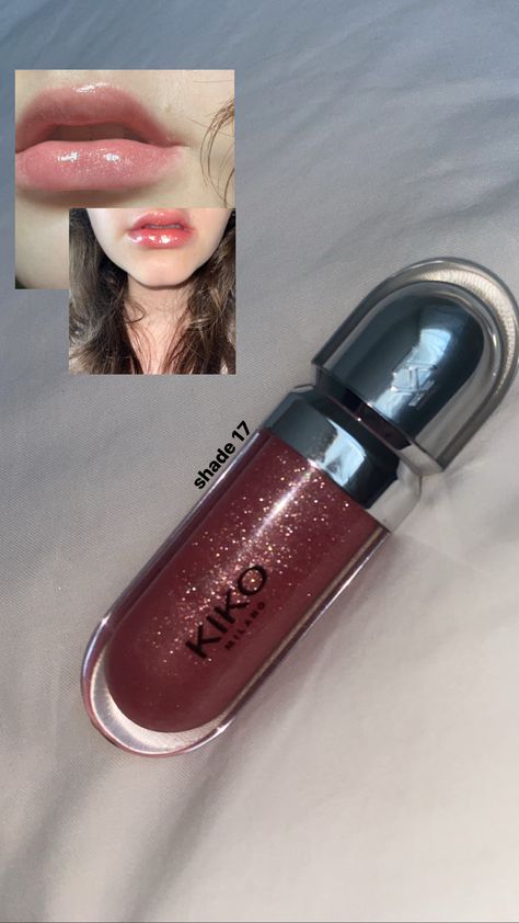 Lip Gloss Kiko, Kiko Milano Lipgloss, Lipgloss Nails, Kiko Gloss, Kiko Lip Gloss, Kiko Lipgloss, Gloss Kiko, Golden Sparkle, Makeup Bag Essentials