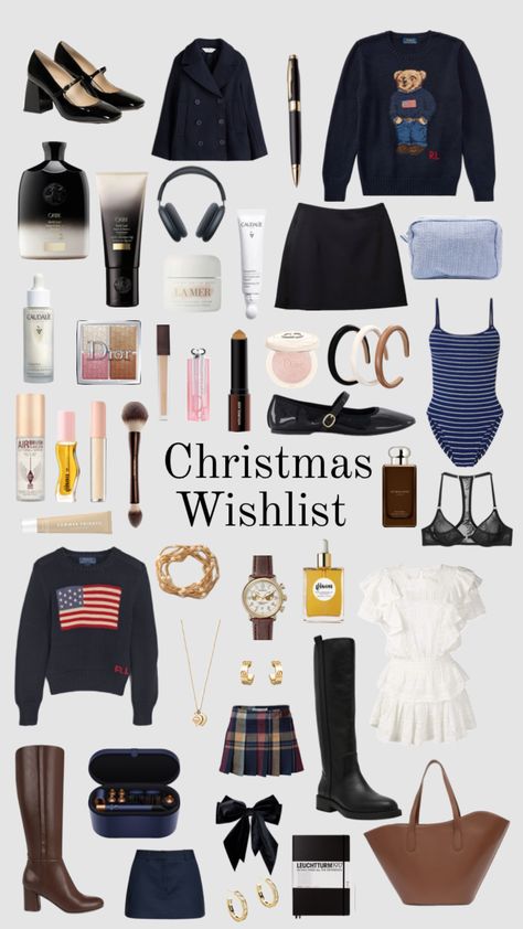 Christmas Wishlist! 🧸 #christmas #wishlist #christmaswishlist #coastal #newengland #ralphlauren #designer #fashion #oldmoney #classy #outfit #coastalgrandaughter #ivyleague #winter #makeup Wishlist Christmas, Winter Makeup, Christmas Wishlist, New England, Designer Fashion, Ralph Lauren, Makeup, Christmas, Make Up