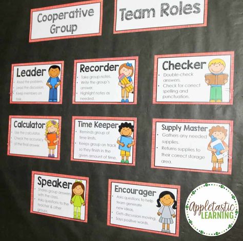 Student Roles In Classroom, Group Jobs In The Classroom, Cooperative Learning Roles, Cooperative Learning Groups, Group Roles, Grouping Students, Cooperative Learning Strategies, Professional Learning Communities, Improve Communication Skills