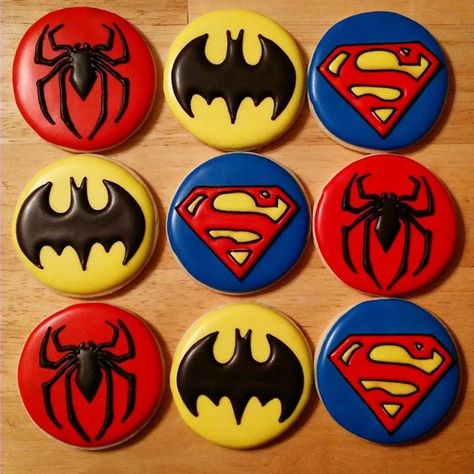 The Smarter Cookie's Photos - The Smarter Cookie Superhero Cookies, Cookies Decoradas, Cookies Theme, Superhero Cake, Batman Birthday, Sugar Cookie Designs, Superhero Birthday Party, Fancy Cookies, Creative Cookies