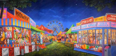 Lights Backdrop, Fair Festival, Midway Games, Fountain Lights, Fair Booth, Charlotte's Web, Light Backdrop, Stage Backdrop, Delicious Snacks