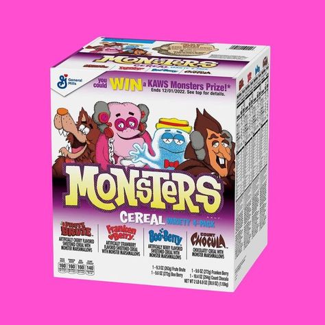 Kandy Krazed on Instagram: "Monster Cereals are back!!! These special @kaws edition monster cereals come in a 4 pack or one their own. Pick up your favourite today!! #cereal #cerealbar #halloween #monstercereal #new #candyshop #kandykrazed #sweetshop #sweets #countchocula #booberry #fruitbrute #frankenberry" Cereal Characters, Cereal Bar, Cherry Flavor, Kandy, Candy Shop, Things To Buy, A 4, Cereal, Pick Up