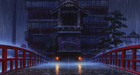 Calming HD Rain Gifs - Album on Imgur Rain Gif, Japanese Town, Chihiro Y Haku, Anime Gifs, Ghibli Movies, Ghibli Art, The Best Films, Hayao Miyazaki, Aesthetic Gif