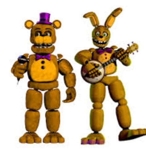 Fnaf Springbonnie X Fredbear, Spring Bonnie And Fredbear, Springbonnie And Fredbear, Fredbear X Springbonnie, Fnaf Spring Bonnie, Fredbear And Springbonnie, Bear Ideas, Spring Bonnie, Fnaf Oc