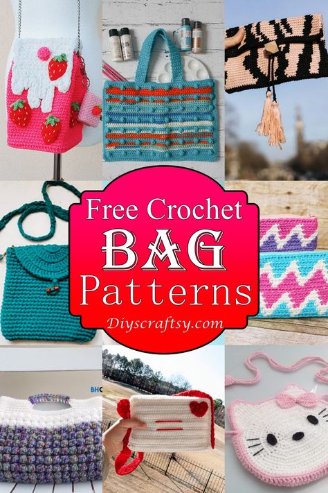 Free Crochet Bag Patterns, Pumpkin Patterns Free, Purse Patterns Free, Tote Crochet, Crochet Purse Pattern Free, Free Crochet Bag, Cozy Crochet Patterns, Womens Crochet Patterns, Crochet Bag Tutorials