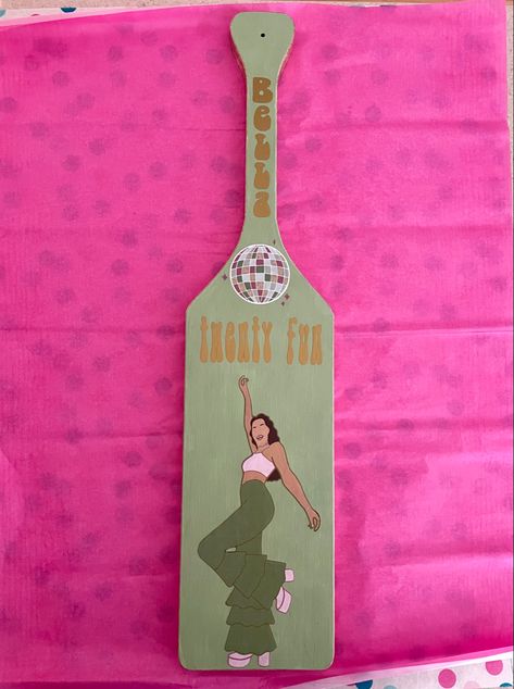 Disco Ball Sorority Paddle, Sorority Paddles Ideas 21st Birthday, Senior Sorority Paddles, 21 Paddles Sorority, 21st Paddle Ideas, Senior Paddles Sorority, 21st Sorority Paddles, 21 Birthday Paddle, 21st Birthday Paddle Sorority