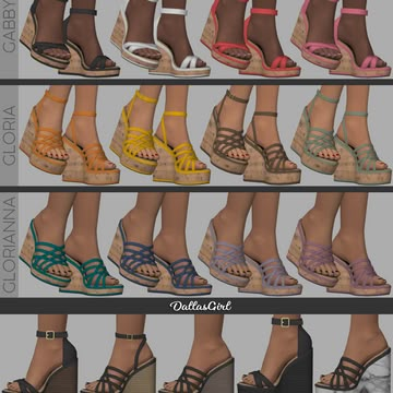 Birthday Wedges | DallasGirl on Patreon Sims 4 Womens Shoes, Sims4 Outfits, Sims 4 Black Hair, Sims 4 Cas Mods, The Sims 4 Custom Content, Cc Shopping, Cc Shoes, Sims 4 Cc Shoes, The Sims 4 Packs