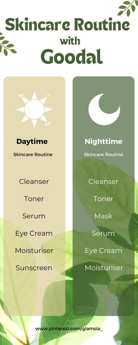 6 step day and night skincare routine with Goodal. #KoreanSkincare #KBeauty #SkincareRoutine #GlassSkin #KBeautyProducts #KBeautySecrets #HydratedSkin #KoreanBeauty #SkincareTips  Find my recommendations via the #affiliatelink : https://mycollection.shop/nelleynelley Night And Day Skincare Routine, Day And Night Skincare Routine, Day Skincare Routine, Day And Night Skincare, Skincare Story, Day Vs Night, Night Skincare Routine, Night Skincare, Night Time Skin Care Routine