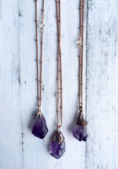 30s Clothes, Mineral Necklace, Raw Amethyst Crystal, February Birthstone Necklace, February Birthstone Jewelry, Real Diamond Necklace, Amethyst Crystal Necklace, Mystical Jewelry, Gold Letter Necklace