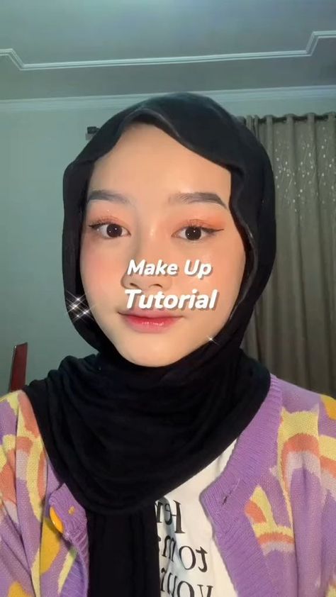 Make Up Simple Natural Hijab, Daily Make Up Tutorial, Pink Flash Makeup, Tutorial Make Up Korea, Make Up Natural Look, Tutor Makeup, Make Up Korea, Make Up Douyin, Flash Makeup