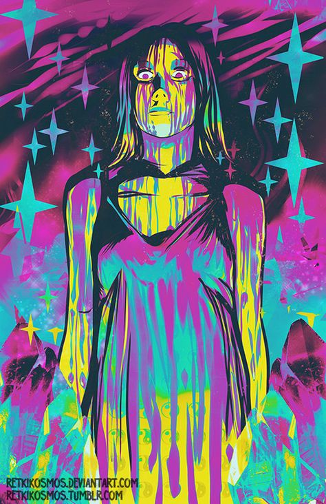 Neon Horror - Carrie by RetkiKosmos Neon Horror, Horror Vintage, Horror Movie Icons, Horror Artwork, Psy Art, Film Horror, Horror Lovers, Horror Posters, Retro Horror