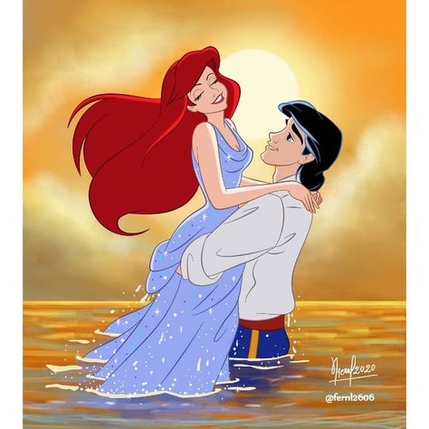 753 Likes, 14 Comments - Pedro Barrera (@fernl2606) on Instagram: “For @gilbertodiazk #disney #disneyprincess #disneycharacters #disneyprinces #littlemermaid #ariel…” Ariel Cartoon, Ariel Wallpaper, Ariel Eric, Ariel And Eric, Disney Romance, Walt Disney Princesses, Disney Kingdom Hearts, Disney Princess Images, Mermaid Pictures