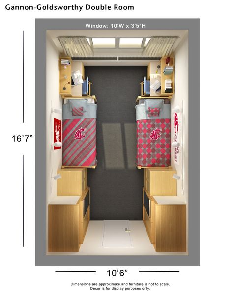 Gannon-Goldsworthy Hall is home to nearly 600 students every year! The building is Co-Ed by floor, so anyone can live here! Gannon-Goldsworthy is located on the south side of campus. Dorm Room Arrangements, Minimal Bedrooms, Boy And Girl Shared Room, Dorm Layout, University Rooms, Teen Bedroom Sets, Dorm Room Layouts, University Design, Shared Girls Room