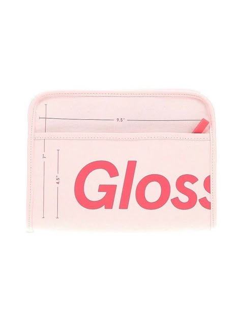 Makeup Bag Glossier, Glossier Makeup Bag, Preppy Makeup Bag, Makeup Bag Pink, Glossier Bag, Glossier Makeup, Preppy Makeup, Preppy Things, Beauty Wishlist