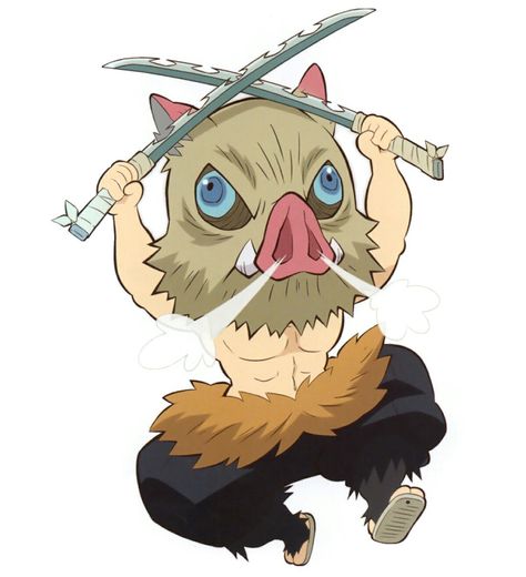 Demon Slayer Inosuke Chibi, Pale Complexion, Démon Slayer Genya, Inosuke Hashibira, Islamic Cartoon, Dragon Ball Super Art, Dc Comics Artwork, Chibi Characters, Chibi Drawings