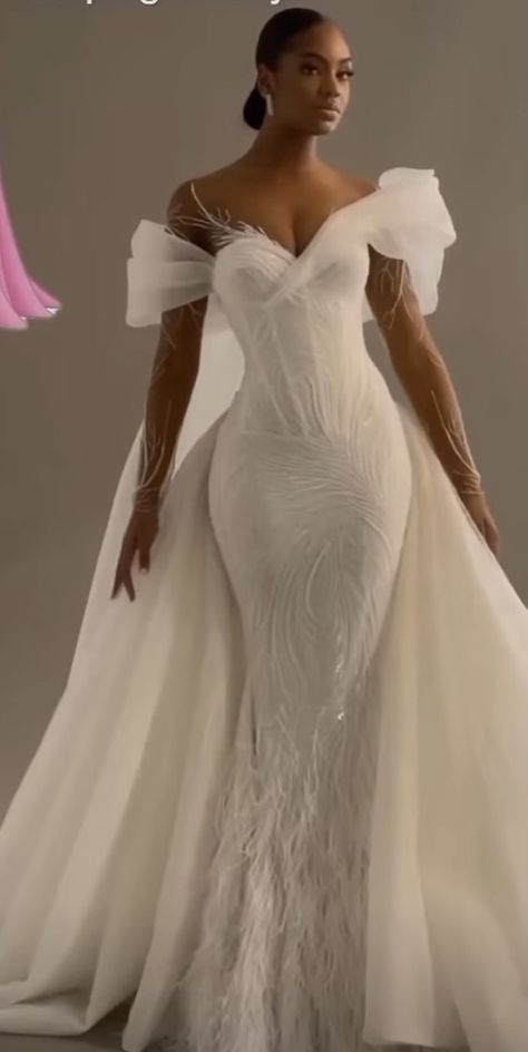 Wedding Looks Black Women, Wedding Dress Inspo Black Women, Bridal Dress Black Women, Vintage Wedding Dress Black Woman, Wedding Gown Black Women, After Party Wedding Dress Black Women, Alonoku Wedding Dress, White Wedding Dress Black Women, Modest Wedding Dresses For Curvy Brides