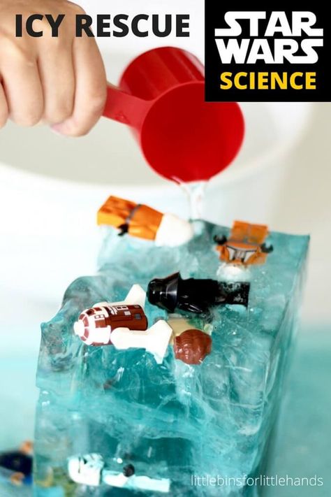 LEGO Star Wars Science Ice Melting Activity Star Wars Sensory Bin, Star Wars Lego Sets, Star Wars Science, Star Wars Activities, Things To Build, Nanny Activities, Star Wars Classroom, Lego Camp, Cool Things To Build