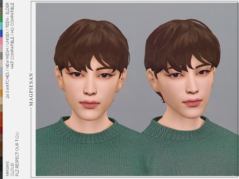 Cloud Hair, Brown Hair Men, The Sims 4 Pc, Sims 4 Characters, Messy Short Hair, Sims Hair, Sims4 Cc, Sims Community, Fluffy Hair