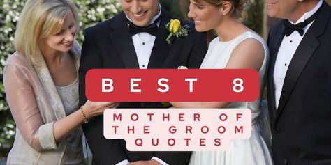 Best 8 Mother of the Groom QuotesHeartfelt and Memorable Mother of the Groom Quotes for a Special Day When it comes to weddings, the spotlight often shines brightly on the bride and groom. However, let's not forget the special role that the mothers of the happy couple play in this beautiful journey. As the mother of the groom, your love, support, and wisdom are invaluable, and what better way to express your sentiments than through heartfelt quotes? We've curated a collection of the best... Groom Quotes, Getting Married Quotes, Married Quotes, Couples Play, Strong Marriage, Wedding Speech, Touching Quotes, Wedding Quotes, Married Men