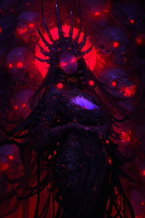 Demon Queen Oc, Void Goddess, Demon Queen Art, Dragon Age Origins Morrigan, Mythical Creatures Fantasy, Create Your Own Adventure, Geisha Art, Gothic Fantasy Art, Cosmic Horror