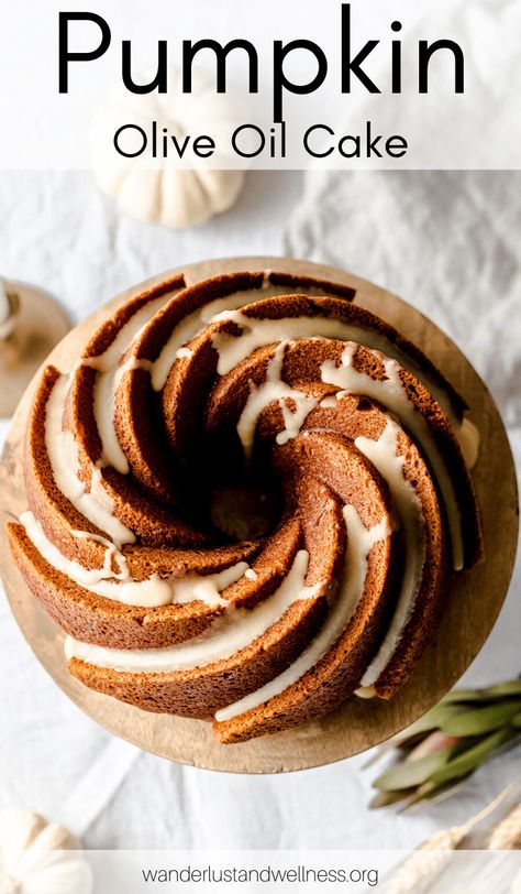 Cakes Made With Oil, Pumpkin Bundt Cake Recipes, Orange Olive Oil Cake, Pumpkin Bundt Cake, Pumpkin Cake Recipes, Oil Cake, Sugar Pumpkin, Pumpkin Spice Syrup, Olive Oil Cake