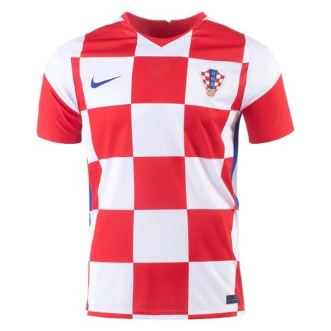 Croatia Home Jersey 2020 | Goaljerseys Croatia Soccer, Nike World, Football Shirt Designs, Team Badge, Soccer Shop, Soccer Equipment, Soccer Uniforms, Soccer Shorts, Soccer Kits