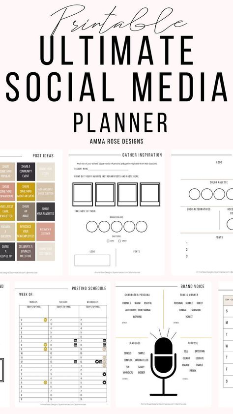 Social Media Plan, Social Media Marketing Planner, Instagram Plan, Instagram Planner, Marketing Planner, Planner Business, Business Instagram, Social Media Planning, Media Planning