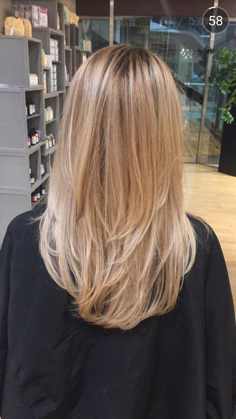 Long Soft Layers Haircut Fine Hair, Long Layered Haircuts Short Hair, Laired Haircuts, Small Layers Hair, Blonde Layered Hair Medium Straight, Medium Length U Shaped Haircut, Layers For Pin Straight Hair, Mini Layers Hair, Long Layered Haircuts Back View