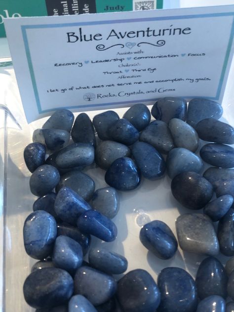 Blue Aventurine, Blue Aesthetic, Retail Store, Third Eye, Fruit, Crystals, Blue