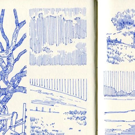 Ink Sketch Landscape, Blue Pen Sketches, Blue Ink Drawing, Fountain Pen Art, Blue Sketchbook, February Days, Pen Art Doodle, Pen Sketchbook, Fountain Pen Drawing