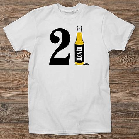 21 Birthday Shirts Ideas For Guys, 21st Birthday Shirts For Guys, 21 Birthday Shirts, 21st Birthday Crafts, 21st Birthday Boy, Birthday Beer, 21st Birthday Shirts, 21st Birthday Decorations, Birthday T Shirts