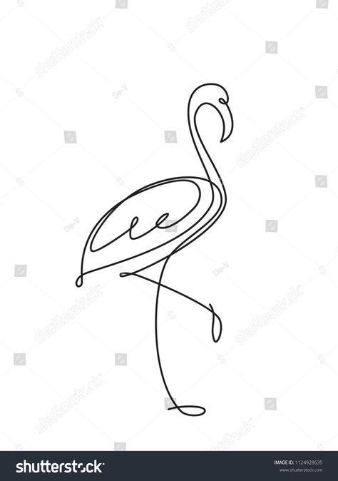 Line Drawing Flamingo, Flamingo Outline, Drawing Flamingo, Loki Tattoo, Bird Line Drawing, Flamingo Tattoo, Drawing Logo, Funny Animated Cartoon, Photography Jobs