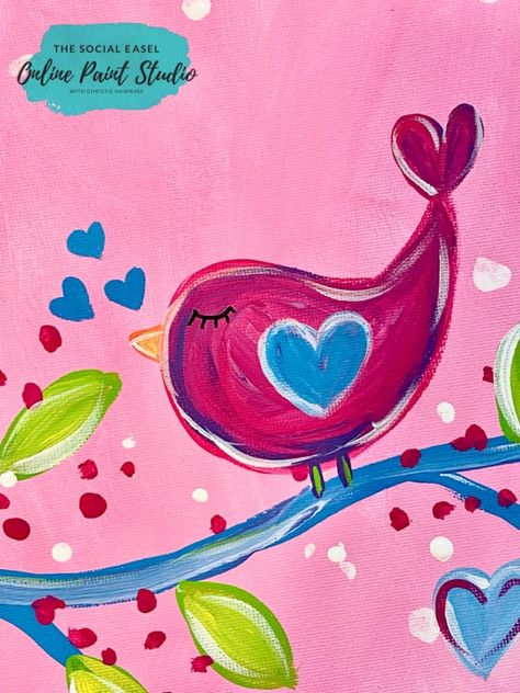 Kids Valentines Painting Ideas, Kids Valentine Painting Canvas, Kids Valentines Painting, Easy Valentine Acrylic Painting Ideas, Valentine Canvas Painting For Kids, Valentine Painting For Kids, Vday Paintings, Valentine Paintings On Canvas Easy, Cute Valentines Paintings