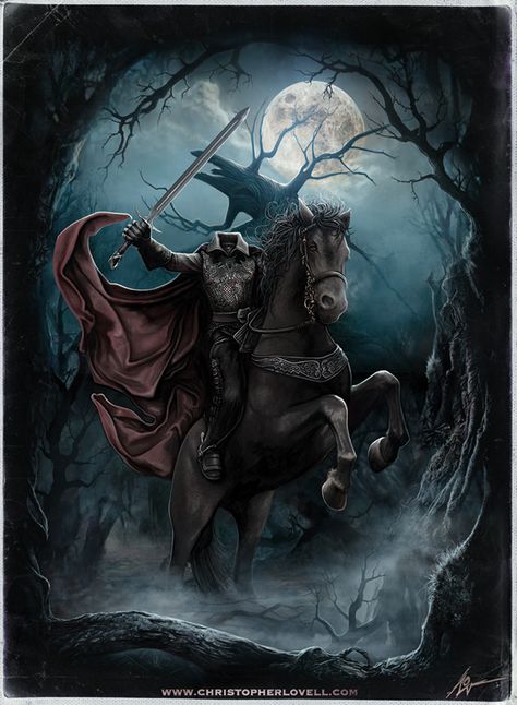 Christopher Lovell, Sleepy Hollow Headless Horseman, Black Paint Color, Legend Of Sleepy Hollow, Headless Horseman, Halloween Artwork, 다크 판타지, Sleepy Hollow, Halloween Pictures