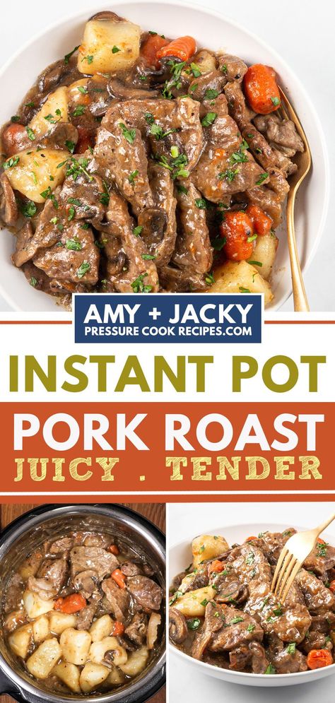 Step-by-Step Guide on how to cook Instant Pot Pork Roast. Juicy, Tender, Flavorsome Instant Pot Pork Butt done in an hour! Easy to make budget-friendly Sunday Pork Roast with few healthy pantry ingredients. Instant Pot Pork Roast Recipe, Pressure Cooker Pork Roast, Pork Pot Roast, Pressure Cooker Roast, Pork Sirloin Roast, Cooking Pork Roast, Boneless Pork Roast, Pressure Cooker Pork, Healthy Pantry