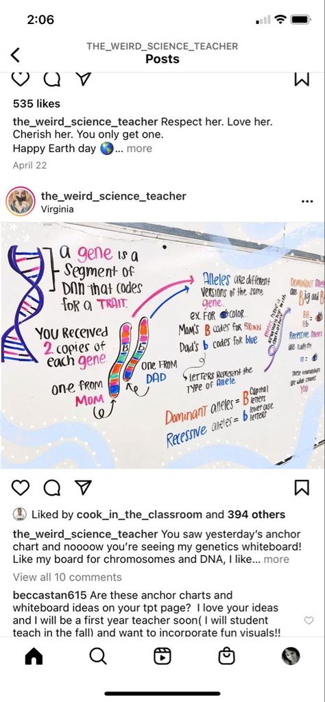 Genetics Anchor Chart, The Weird Science Teacher, Biology Anchor Charts, Biology Basics, Cell Biology Notes, Biology Lesson Plans, Biology Activity, Earth Science Lessons, Middle School Science Classroom