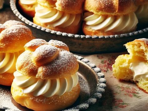 Sweet Treat from America’s Dairyland: Wisconsin Cream Puffs Recipe Unveiled - NewsBreak Cream Puffs Recipe, Wisconsin State Fair, Turkey Pumpkin Chili, Cream Puff Recipe, Vanilla Filling, Puff Recipe, Potatoe Casserole Recipes, Cream Puff, Wisconsin State