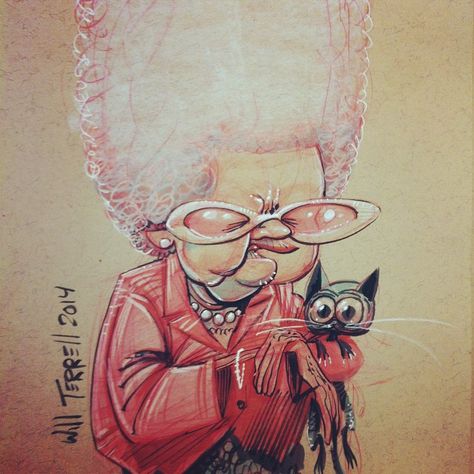 Will Terrell on Instagram: “Big Hair - everything in Texas is bigger, including the little old lady hair. I posted a new People Sketching video talking about 'Living…” Old Grandma, Sketch Videos, Old Lady, Character Design Animation, Cartoon Character Design, Illustration Character Design, Caricatures, Big Hair, Cartoon Art Styles