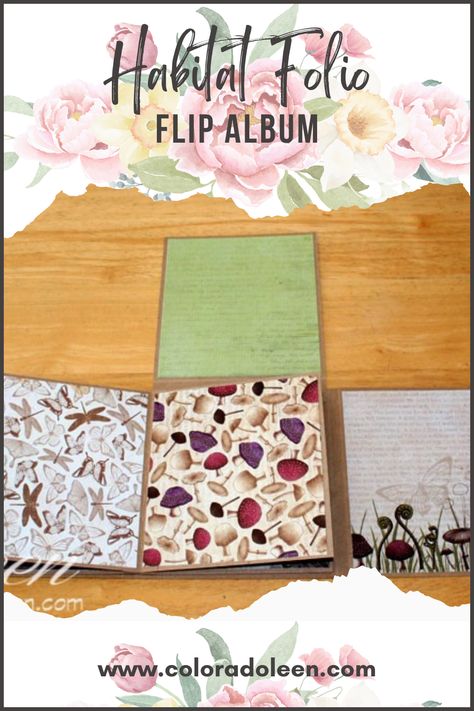 Join me on the blog today where I share a cute Habitat Folio Flip Album made with Kraft card and the Habitat paper pad from Recollections. Photo Matting, Paper Pads, Flip Book, Join Me, Pattern Paper, Habitat, Junk Journal, Craft Room, Mini Albums