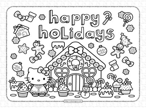 Hello Kitty Coloring Pages for Kids Printable Hello Kitty Coloring Pages, Colouring Christmas, Printable Hello Kitty, Sleeping Beauty Coloring Pages, Print Hello Kitty, Hello Kitty Coloring Pages, Hello Kitty Book, Kitty Coloring Pages, Thanksgiving Coloring Sheets