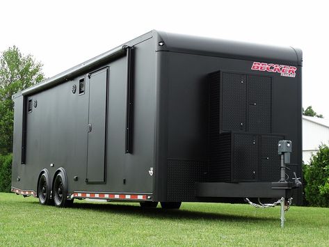 28' BLACK OUT BATHROOM PKG TRAILER #beckercustomtrailers #… | Flickr Enclosed Car Trailer, Bathroom Trailer, Enclosed Car Hauler, Snowmobile Trailers, Power Trailer, Toy Hauler Trailers, Cargo Trailer Camper Conversion, Enclosed Cargo Trailers, Car Hauler Trailer