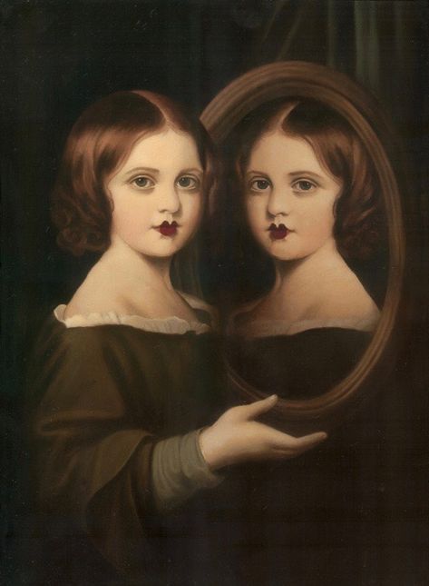 LOOKING GLASS BY STEPHEN MACKEY Stephen Mackey, Arte Occulta, Tableaux Vivants, Lowbrow Art, Arte Obscura, Classic Paintings, Pop Surrealism, Classical Art, Arte Horror