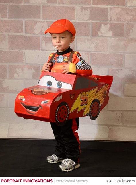 Diy Lightning Mcqueen, Lightning Mcqueen Halloween Costume, Mcqueen Halloween Costume, Race Car Costume, Mcqueen Costume, Lightning Mcqueen Costume, Mc Queen Cars, Disney Cars Movie, Halloween Costumes Kids Boys