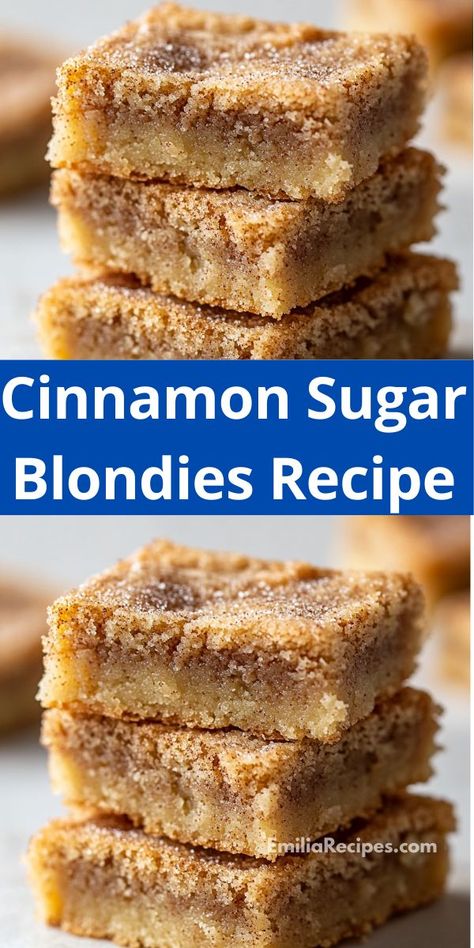 Looking for a delightful treat? This Cinnamon Sugar Blondies recipe is the perfect combination of chewy and sweet. Easy to prepare, these blondies make a fantastic dessert for family gatherings or cozy nights in. Assorted Cheesecake, Dessert Ideas Simple, Creative Dessert Ideas, Unique Recipes Desserts, Dessert Ideas Easy, Rich Cheesecake, Tasty Cookies, Classic Cookies Recipes, Blondies Recipe