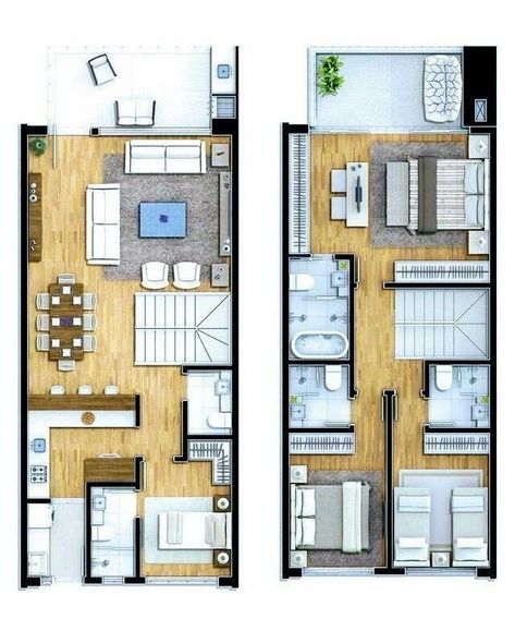 2d Floor Plan, 3d Floor Plans, 3d Floor Plan, Modern Small House Design, Latest House Designs, Small House Floor Plans, Duplex House Plans, Apartment Floor Plans, Architectural Floor Plans