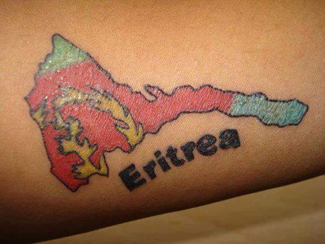 pinterest:@ tr0picalcurlz ♕ Liberia Tattoo, Ifa Spirituality Tattoo, Eritrea Tattoo, Trinidad And Tobago Tattoo Ideas, Eritrean Flag Art, Article Design, Tattoo Designs, Tattoos, Design