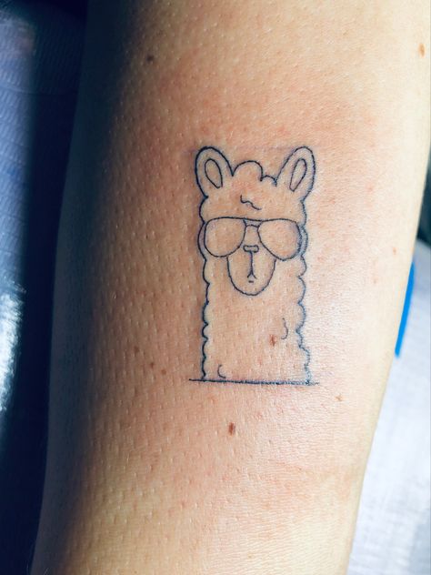 Matching Llama Tattoos, Alpaca Tattoo, Llama Tattoo, Most Beautiful Tattoos, Funky Tattoos, Gothic Tattoo, Weird Tattoos, Thigh Tattoos Women, Funny Tattoos